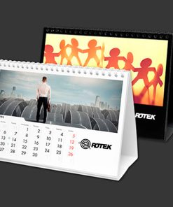 13 Page Desktop Spiral Bound Calendar Image 1