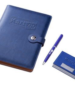 Executive Leather Notebook Pen Gift Set with Card Holder 8 Executive Leather Notebook & Pen Gift Set with Card Holder Image 1