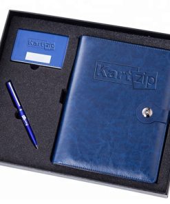 Executive Leather Notebook Pen Gift Set with Card Holder 9 Executive Leather Notebook & Pen Gift Set with Card Holder Image 2