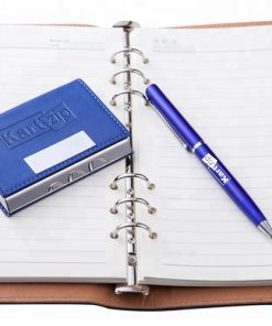 Executive Leather Notebook Pen Gift Set with Card Holder 10 Executive Leather Notebook & Pen Gift Set with Card Holder Image 3