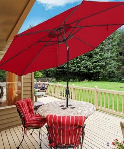 Outdoor Table Umbrella with Push Button Image 1