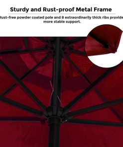 Push Button Auto-open - Market Umbrellas 15 Outdoor Table Umbrella with Push Button Image 4