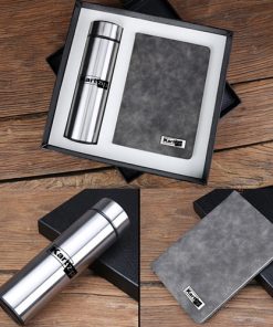 Classic Notebook Gift Set with Water Bottle Image 1