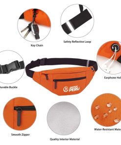 Custom Printed Adjustable 4- Zipper Poly Fanny Pack 12 Custom Fanny Pack with 4 Zipper Pocket Image 4