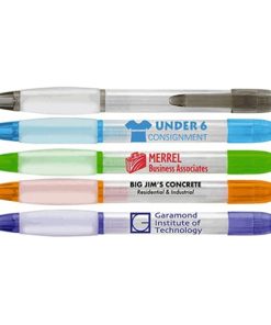 Frosted Translucent Retractable Ball Point Pen With Rubber 14 Translucent Ice Grip Ball Pen Image 2