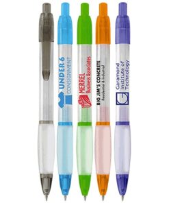 Frosted Translucent Retractable Ball Point Pen With Rubber 15 Translucent Ice Grip Ball Pen Image 3