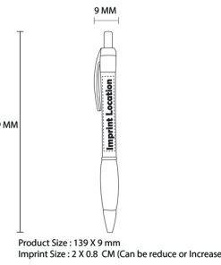 Frosted Translucent Retractable Ball Point Pen With Rubber 21 Translucent Ice Grip Ball Pen Image 9