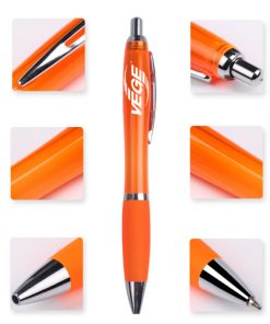 Chrome Trim Retractable Ballpoint Pen
