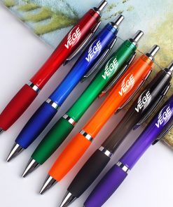 Chrome Trim Retractable Ballpoint Pen Image 1