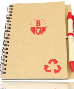 Recycled Star Spiral Notebook with Pen 16 Eco Friendly Recyled Promotional Notebooks with Pen Image 2