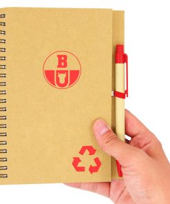 Recycled Star Spiral Notebook with Pen 18 Eco Friendly Recyled Promotional Notebooks with Pen Image 4