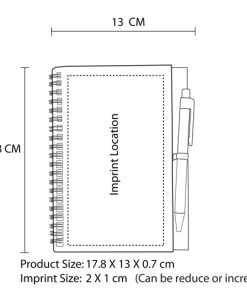 Recycled Star Spiral Notebook with Pen 25 Eco Friendly Recyled Promotional Notebooks with Pen Image 11