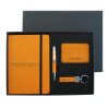PU Leather Notebook Pen Set with Leather Keychain Card Wallet 1 PU Leather Notebook & Pen Set with Leather Keychain & Card Wallet
