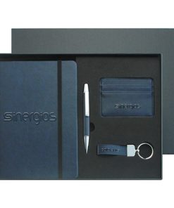 PU Leather Notebook Pen Set with Leather Keychain Card Wallet 14 PU Leather Notebook & Pen Set with Leather Keychain & Card Wallet Image 1