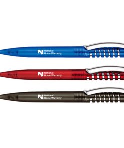 Senator New Spring Clear Plastic Ballpen with metal clip 9 New Spring Clear Ball Pen Image 2