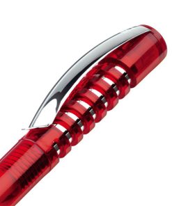 Senator New Spring Clear Plastic Ballpen with metal clip 10 New Spring Clear Ball Pen Image 3