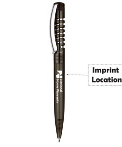 Senator New Spring Clear Plastic Ballpen with metal clip 11 New Spring Clear Ball Pen Image 4