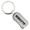 Polished Chrome Rectangle Keychain 1 Rectangle Chrome Finish Metal Keychain
