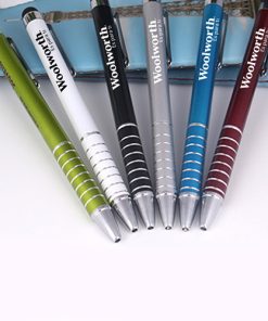Chrome Ring Twist Action Pen With Stylus 10 Chrome Ring Twist Action Pen With Stylus Image 3