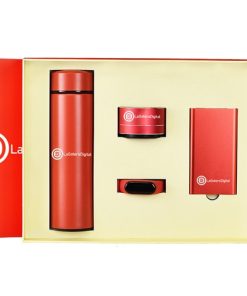 Smart Watch & Power Bank Gift Set with Blutooth Speaker & Thermos Bottle