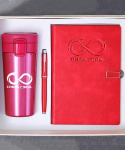 A5 Size Leather Diary Pen Gift Set with Thermos Mug 6 A5 Size Leather Diary & Pen Gift Set with Thermos Mug Image 2