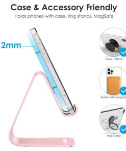 Promotional Cell Phone Stands and Holders 12 Personalized Cell Phone Stand with Protective Pads Image 2