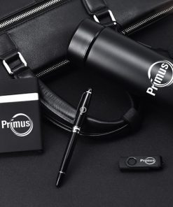 Corporate Vaccum Bottle & 8GB Flash Drive Gift Set with Pen & Card Holder Image 1