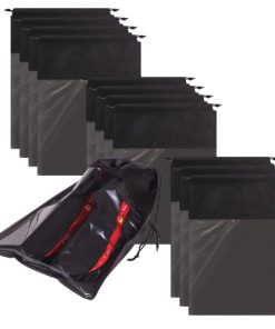 Custom Portable Clear Window Drawstring Shoe Bag 10 Custom Portable Clear Window Drawstring Shoe Bags for Travelling Image 2