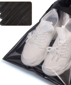 Custom Portable Clear Window Drawstring Shoe Bag 12 Custom Portable Clear Window Drawstring Shoe Bags for Travelling Image 4