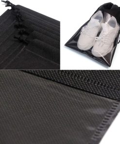 Custom Portable Clear Window Drawstring Shoe Bag 13 Custom Portable Clear Window Drawstring Shoe Bags for Travelling Image 5