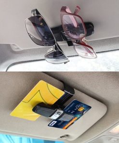 Sunglasses Holders for Car Sun Visor 16 Eyeglasses Mount Holder with Ticket Card Clip Image 5