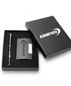 Classic Leather Card Holder Gift Set with Pen 10 Classic Leather Card Holder Gift Set with Pen Image 3