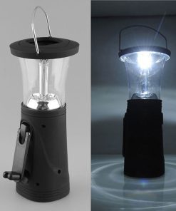 Solar Hand-Up Crank Dynamo LED Camping Light 13 Solar Power 6 LED Hand-Up Lantern Lamp Image 4