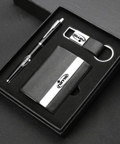Personalized Pen Card Case and Key Chain Gift Set 11 Elegant Card Holder, Pen & Metal Keychain Gift Set Image 3