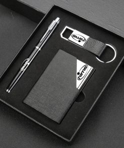 Personalized Pen Card Case and Key Chain Gift Set 12 Elegant Card Holder, Pen & Metal Keychain Gift Set Image 4
