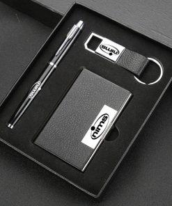 Personalized Pen Card Case and Key Chain Gift Set 13 Elegant Card Holder, Pen & Metal Keychain Gift Set Image 5
