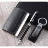 Pen Card Case and Keychain Gift Set 1 Promotional Leather Card Holder & Keychain Gift Set with Pen