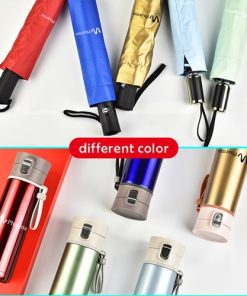 Repel Umbrella and Led Thermos Set 11 Vaccum Bottle & Umbrella Set Image 4