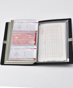 PU Leather Diary Card Holder Set with Leather Keychain Pen 16 PU Leather Diary & Card Holder Set with Leather Keychain & Pen Image 3