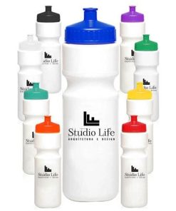 28 Oz Push Cap Promotional Water Bottle
