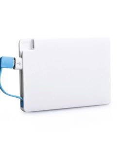 Promotional Credit Card Power Bank With Cable Image 1