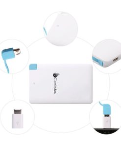 Customizable Power Bank with Built-In Cables 10 Promotional Credit Card Power Bank With Cable Image 2