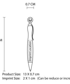 Custom Happy Face Emoji Pens 11 Smiling Face Custom Novelty Pens Image 4