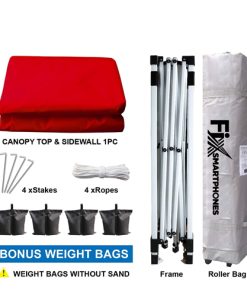 Outdoor Canopy with 1 Side Wall and Carry Bag