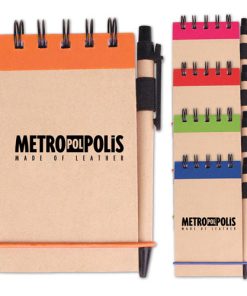 Spiral Bound Kraft Jotter With Pen