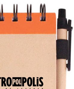 Kraft Jotter With Pen 10 Spiral Bound Kraft Jotter With Pen Image 3