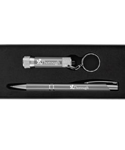 Laser Engraved Metal Pen Flashlight Gift Set 13 Elegent Metal Pen & Flash Light Gift Set Image 5