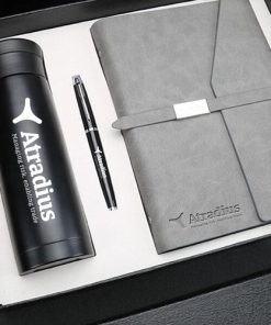 3Pcs Set Thermos Cup with Pen Notebook Gift Box 13 Corporate Notebook, Pen & Thermos Gift Set Image 5