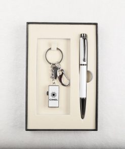 Custom 16GB USB Flash Drive Keychain & Pen Gift Set