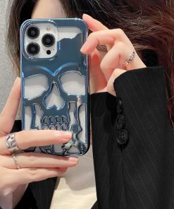 حالة الهاتف نمط الجمجمة 12 3d skull phone case 3